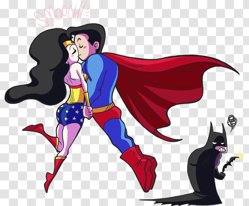 Superman/Wonder Woman Batman Drawing - Flower - Little Superman Transparent PNG