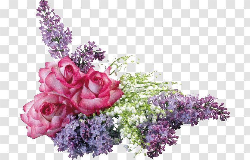 Cut Flowers Floral Design Common Lilac Flower Bouquet - Rose Transparent PNG