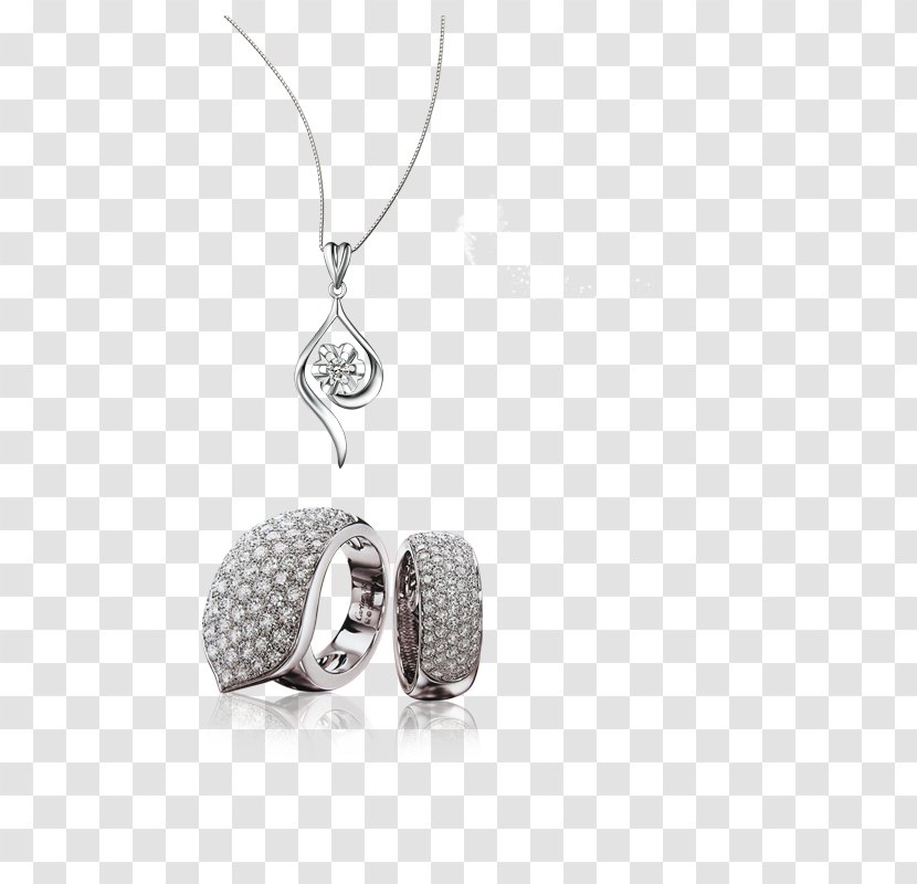 Locket Necklace Designer - Silver - Diamond Transparent PNG