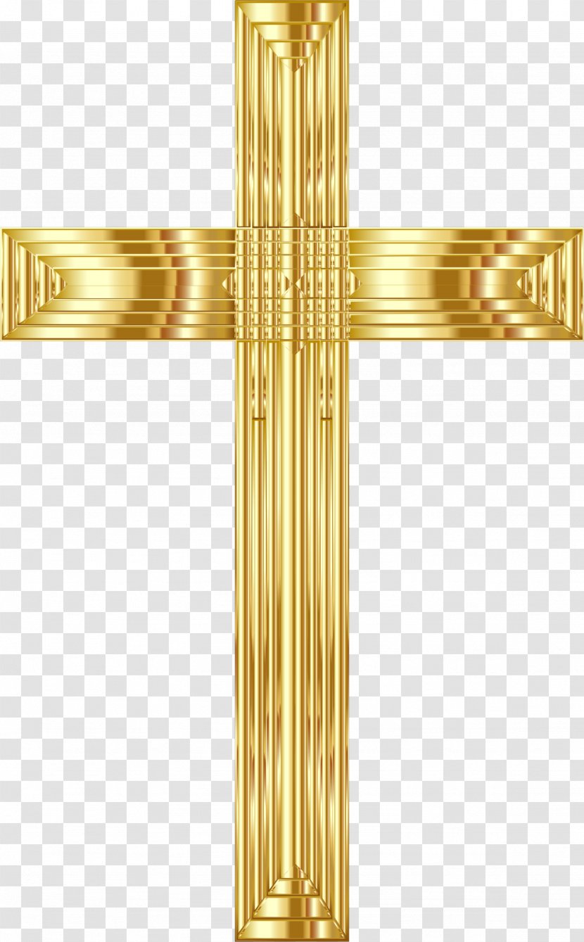 Christian Cross Clip Art - Brass Transparent PNG