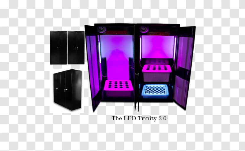 Grow Box Hydroponics Light-emitting Diode Light Growroom - Purple - Closet Transparent PNG