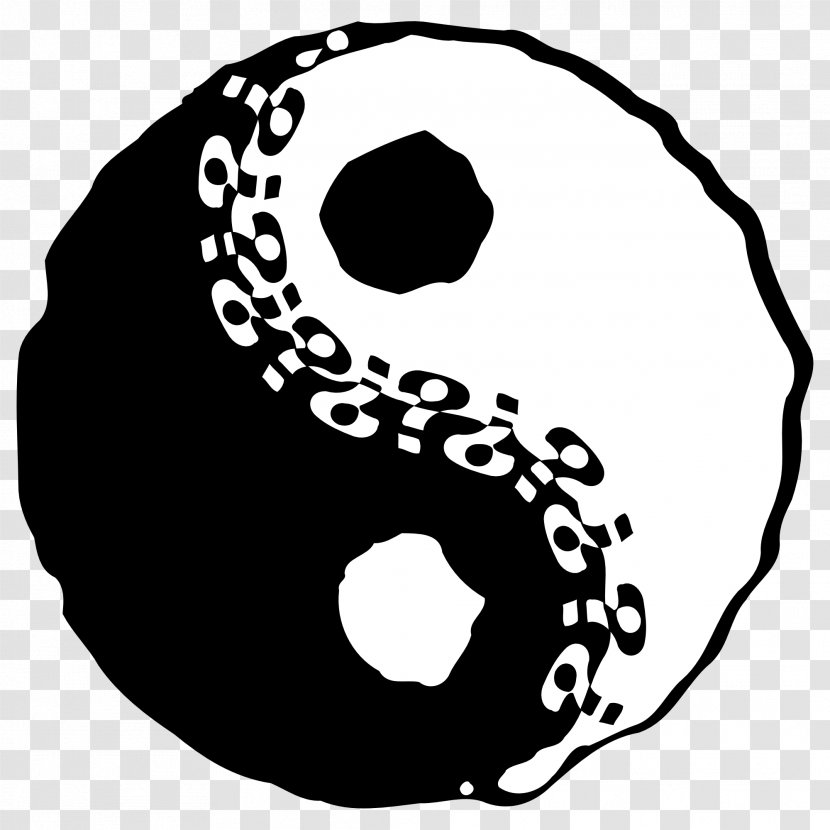 Yin And Yang Clip Art - Black White Transparent PNG