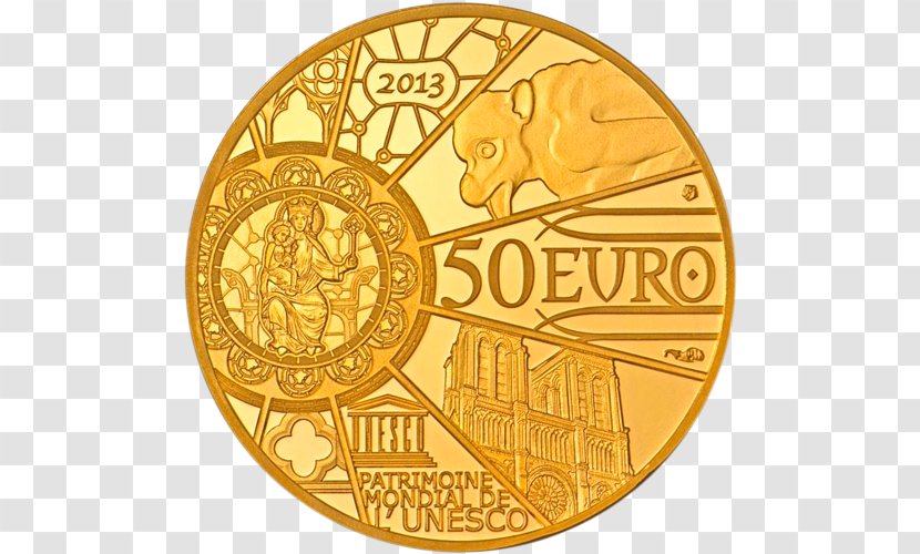Notre-Dame De Paris Monnaie Gold Coin Cathedral - Notredame - Notre Dame Transparent PNG