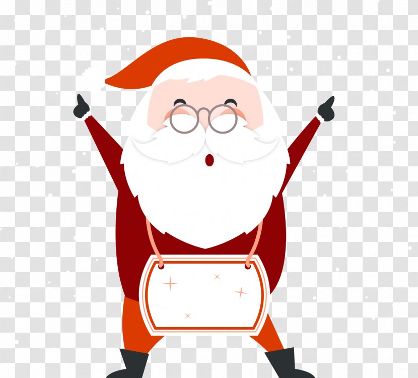 Santa Claus Christmas Card Wish Greeting & Note Cards - Fictional Character - Hi Skin Of Transparent PNG