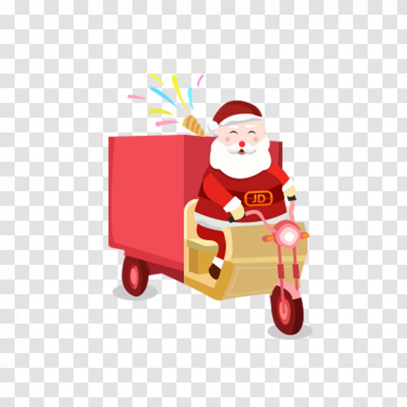 Santa Claus Christmas Ornament Reindeer - Courier Transparent PNG