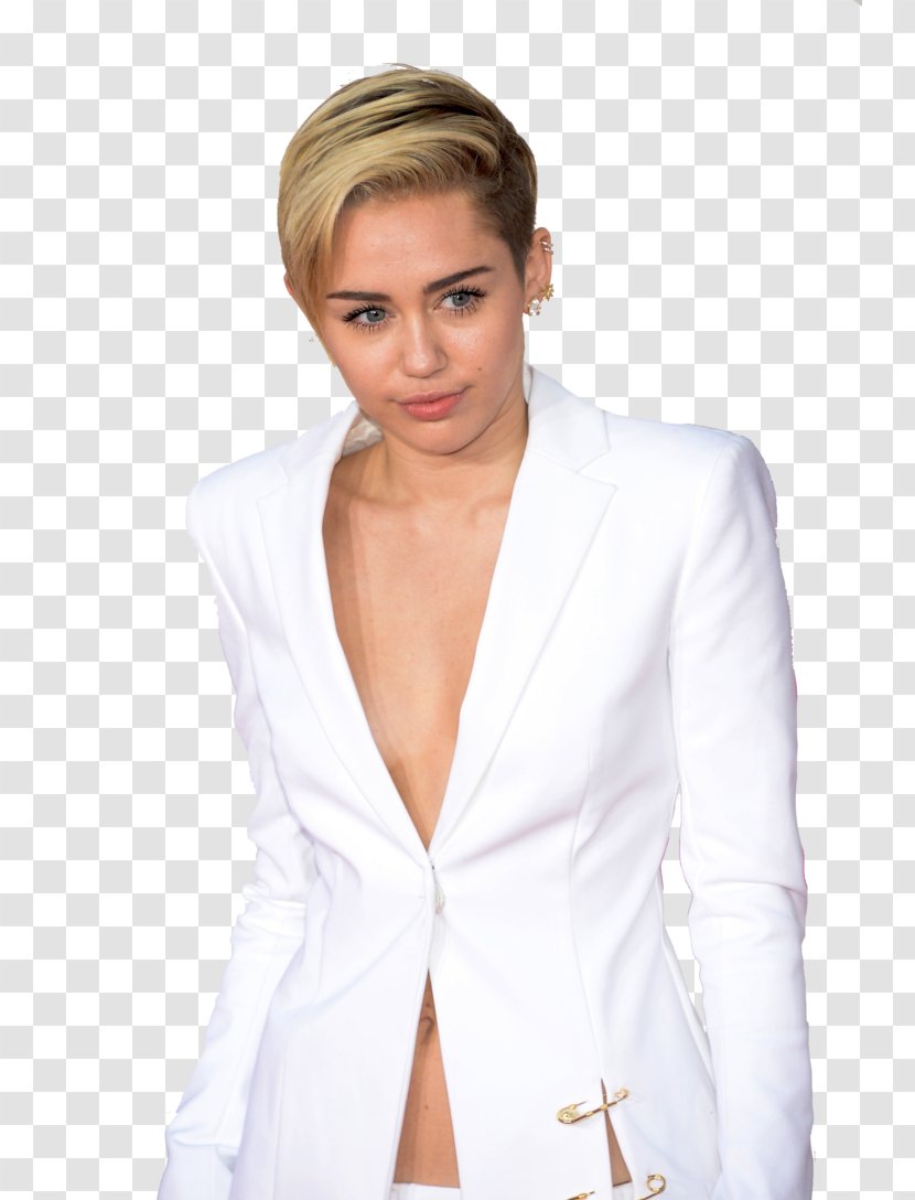 Miley Cyrus Tuxedo M. Blazer Melena Long Hair - Watercolor Transparent PNG