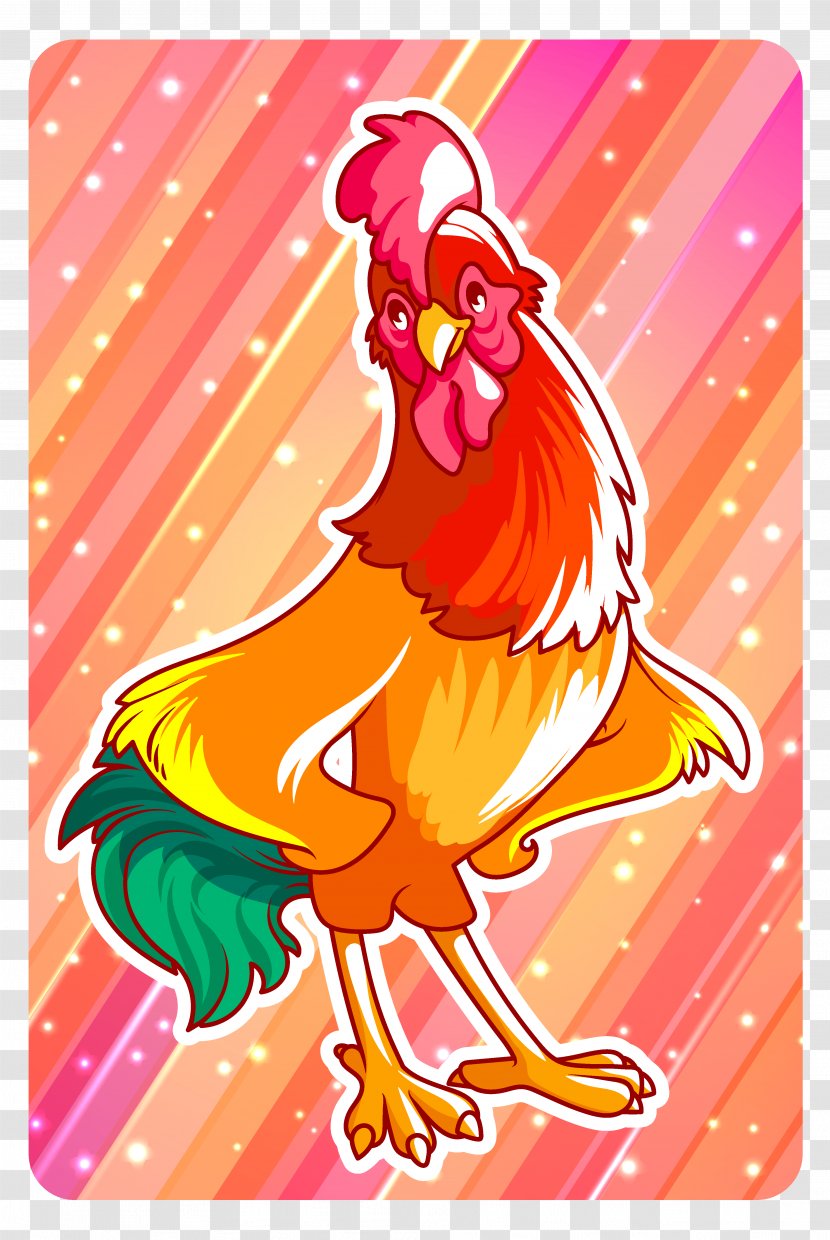 Rooster Chicken Clip Art - Bird - Beautiful Color Chick Transparent PNG