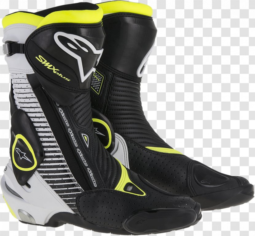 Alpinestars SMX Plus Vented Boots 2015 Male SMX-1 R Motorcycle Black/White 38 - Clothing Transparent PNG