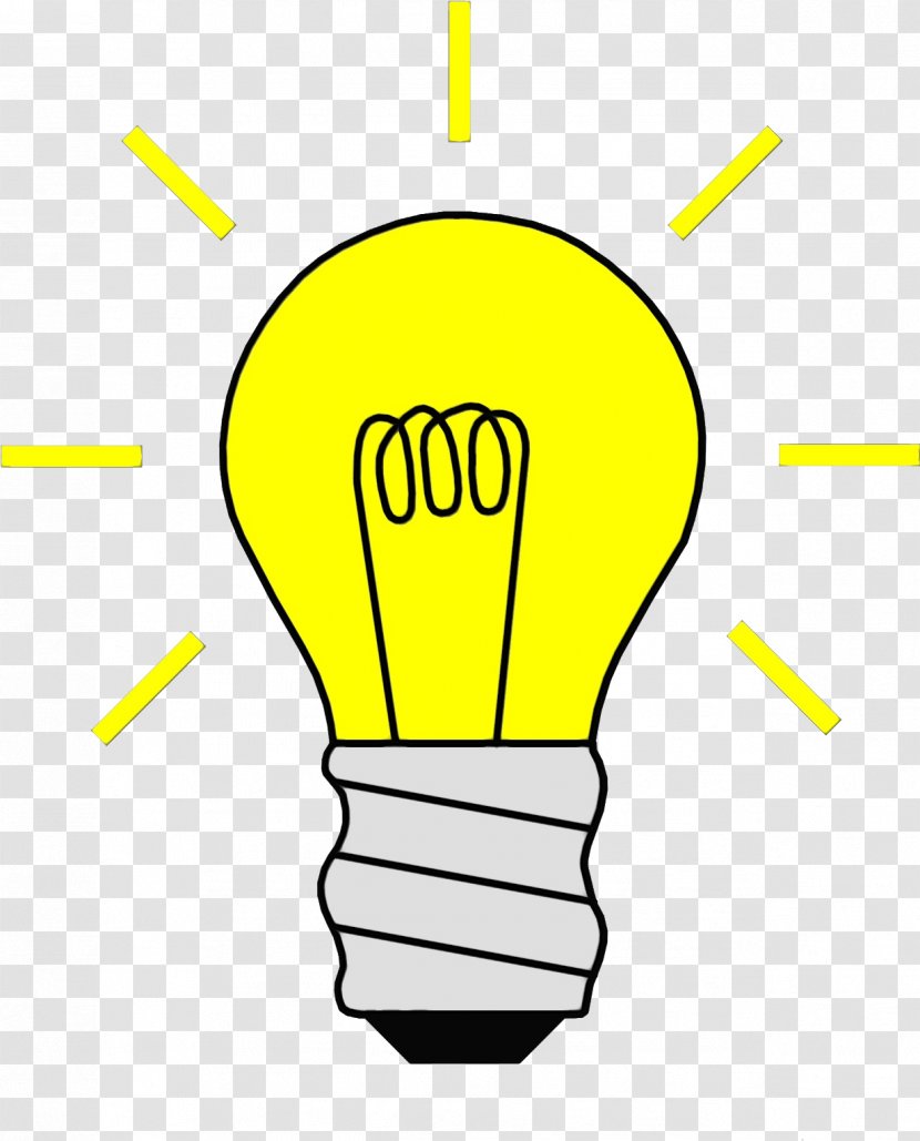 Incandescent Light Bulb Transparency Lamp Light-emitting Diode - Yellow Drawing Transparent PNG