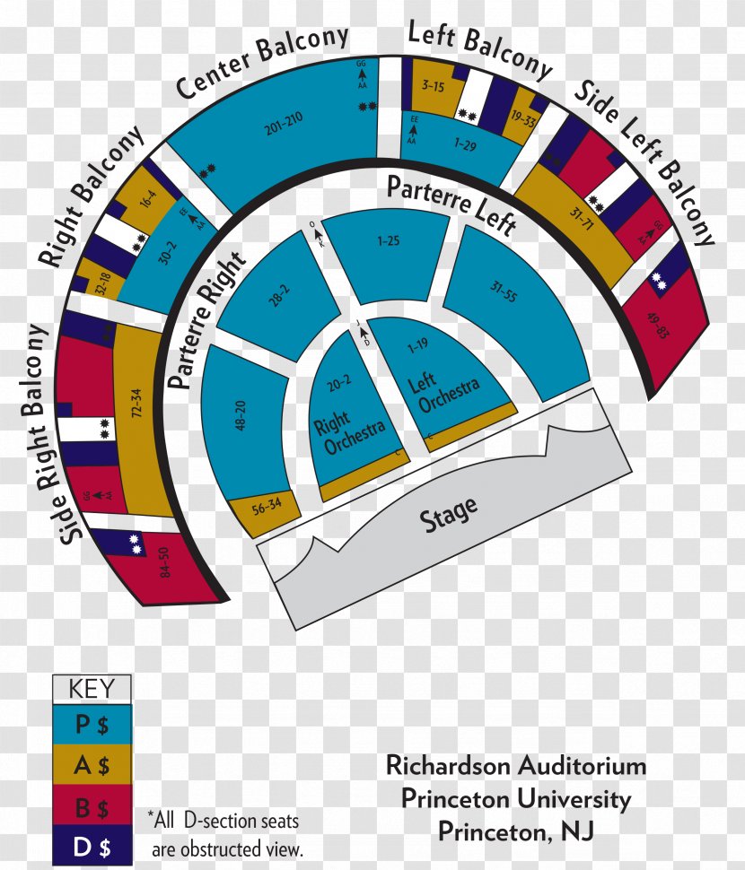 Princeton Seating Plan New Jersey Symphony Orchestra Piano Concerto - Concert Transparent PNG