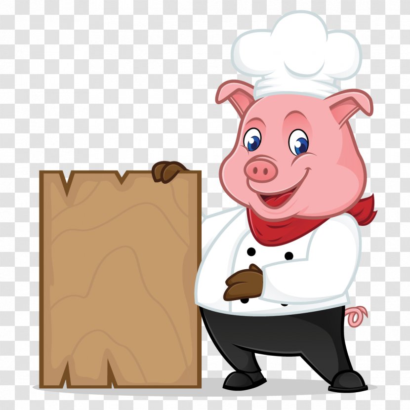 Chef Royalty-free Cartoon - Pig - Hand-painted Transparent PNG