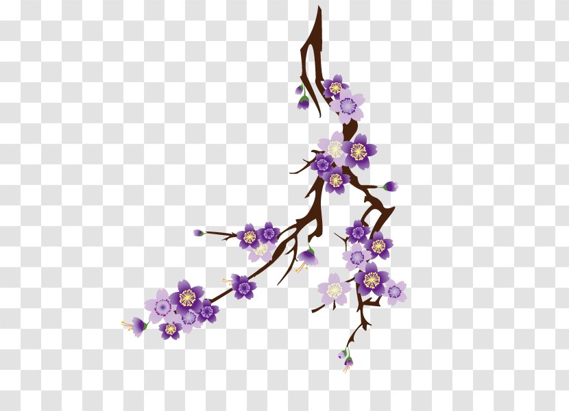 Cherry Blossom - Violet - Blossoms,Pattern,Lavender Transparent PNG