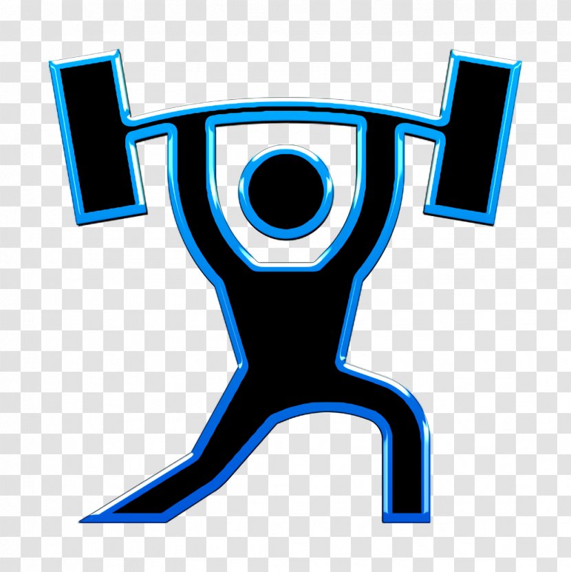 Sport Icon Weightlift - Electric Blue - Symbol Transparent PNG
