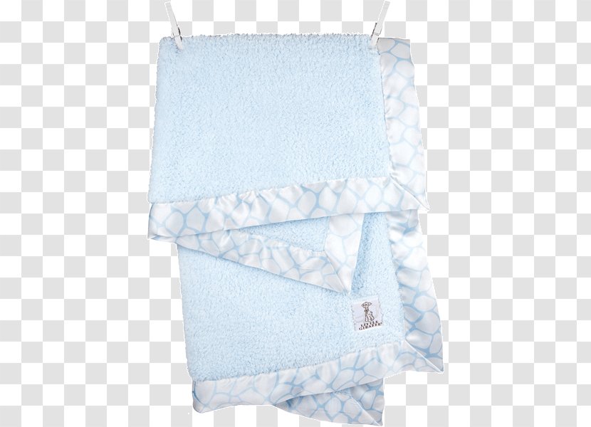 Giraffe Blue Textile Blanket Full Plaid - Comfort Object Transparent PNG