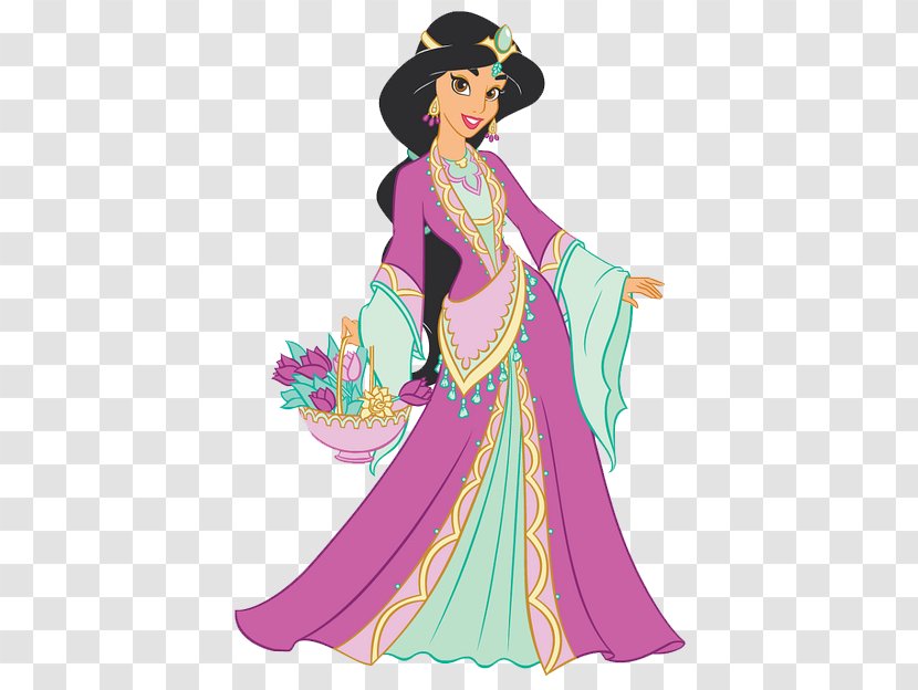 Princess Jasmine Aladdin The Sultan Disney Animation - Magenta Transparent PNG