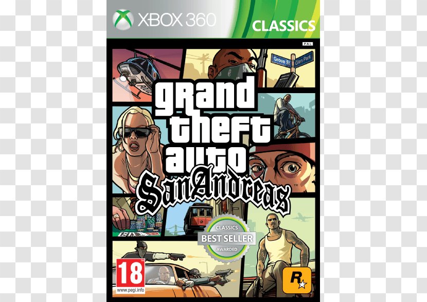 Grand Theft Auto: San Andreas Auto V Xbox 360 PlayStation 2 Vice City Transparent PNG