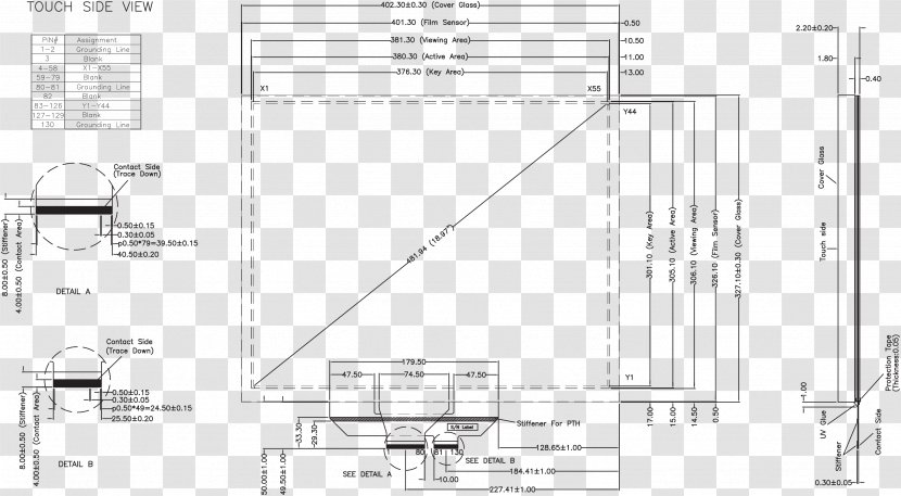 Drawing Line Diagram - Black And White - Glass Display Panels Transparent PNG