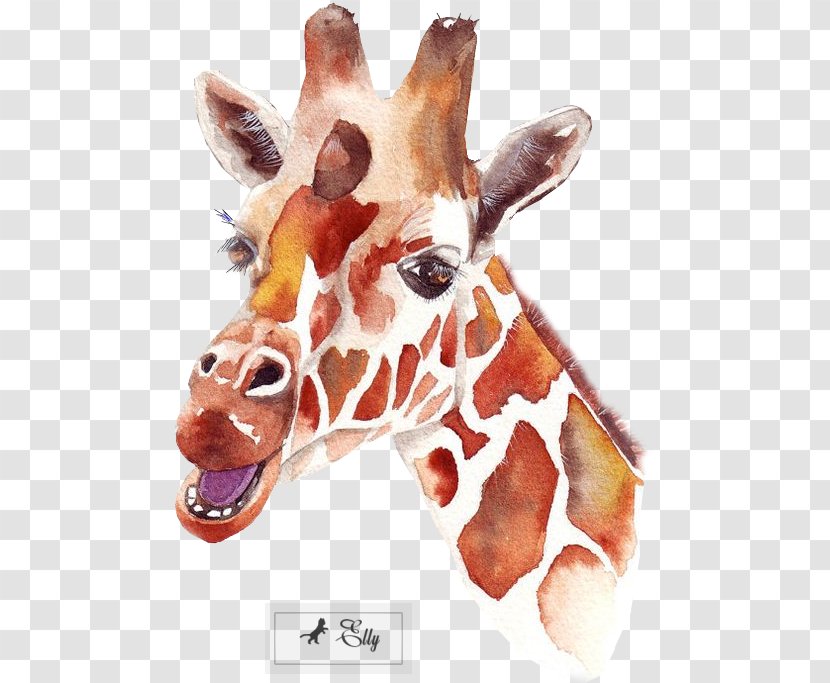 Watercolor Painting Art Canvas Dance - Snout - Giraffe Transparent PNG