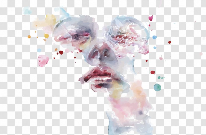 Watercolor Painting DeviantArt Artist - Nose - Vector Face Transparent PNG