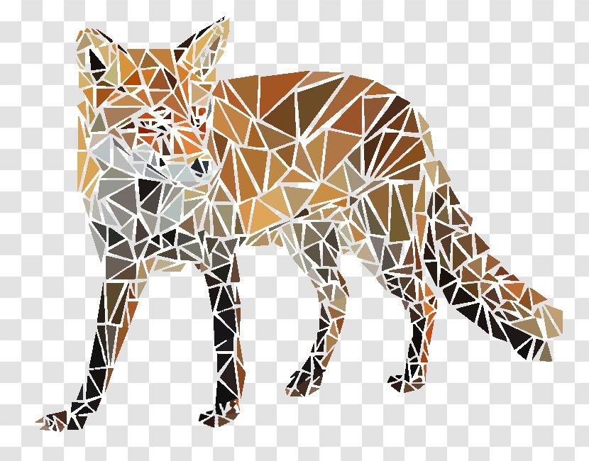 Tiger Red Fox Triangle Image Drawing - Puma - Mosaic Transparent PNG