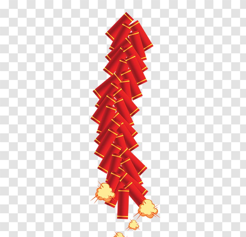 China Firecracker Chinese New Year Clip Art - Years Day - Festive Firecrackers Transparent PNG