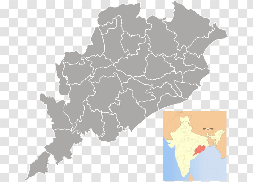 Kalahandi District Bhubaneswar Balangir Jagatsinghpur Nayagarh - States And Territories Of India - Map Transparent PNG