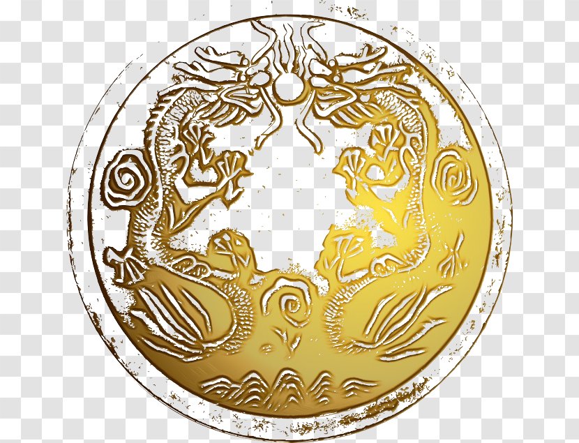 Coin Gold Font Animal Pattern - Emblem Transparent PNG
