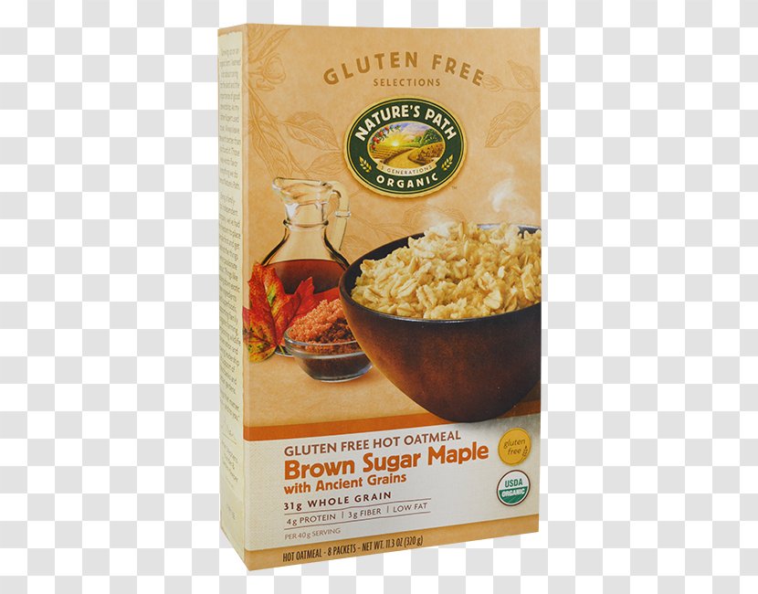 Breakfast Cereal Gluten-free Diet Oatmeal Nature's Path Organic Food - Recipe - Brown Sugar Box Transparent PNG