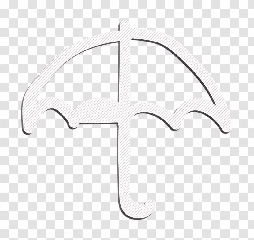 Protection Icon Rain Umbrella - Emblem Blackandwhite Transparent PNG