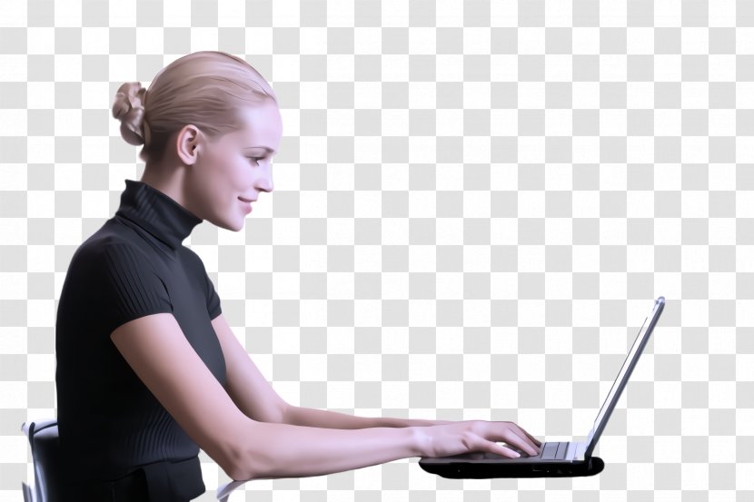 Laptop Sitting Arm Technology Computer - Elbow - Gadget Writing Transparent PNG