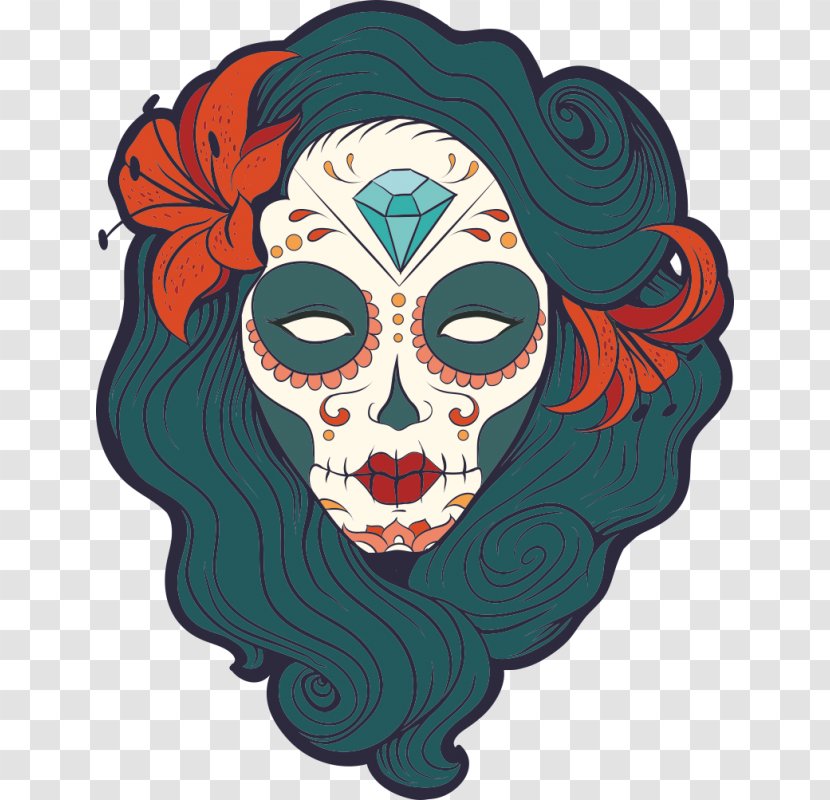 La Calavera Catrina Day Of The Dead Death United States - Party Transparent PNG