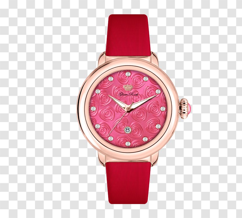 Bal Harbour Glam Rock RockWatch Miami Beach - Red - Metalcoated Crystal Transparent PNG
