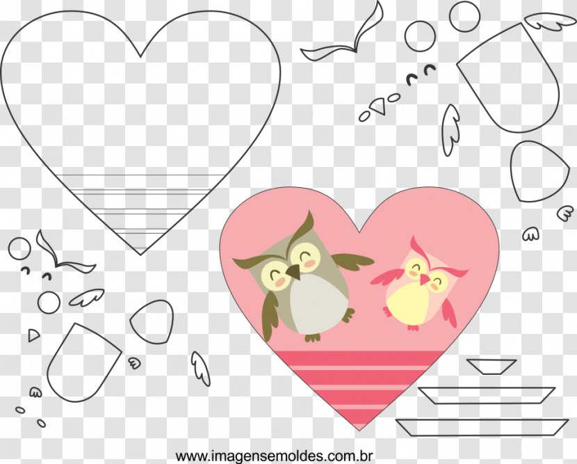 Paper Clip Art Drawing Illustration Heart - Cartoon - Molde De Coracao Transparent PNG
