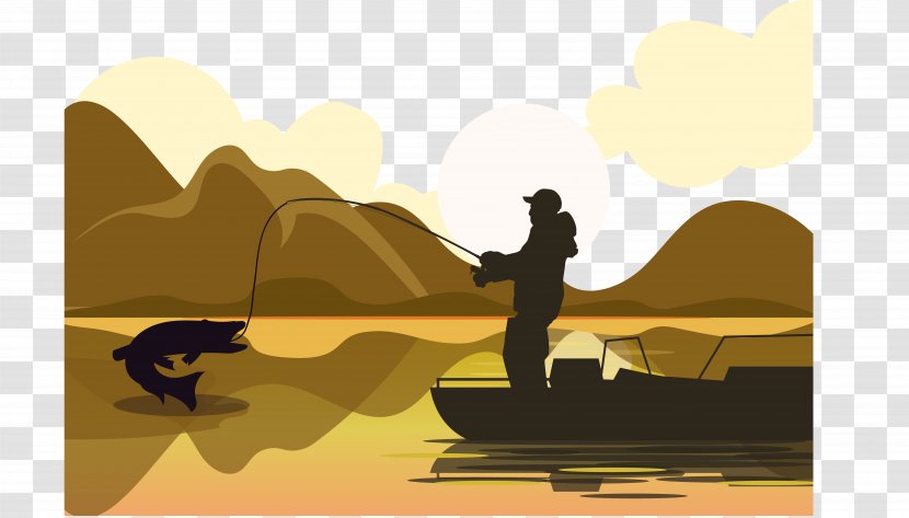 Fishing Net Illustration - Rod - For Old Man Transparent PNG