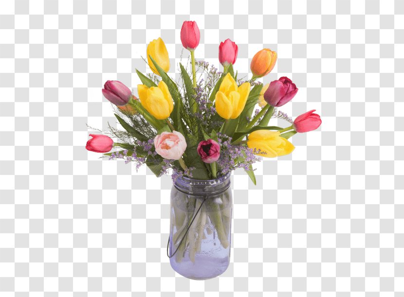 Flower Bouquet Tulip Delivery Cut Flowers - Vase Transparent PNG