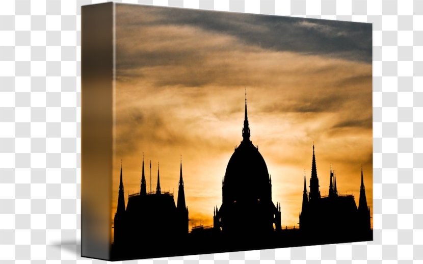 Hungarian Parliament Building Silhouette Architecture Photography - Landscape Transparent PNG