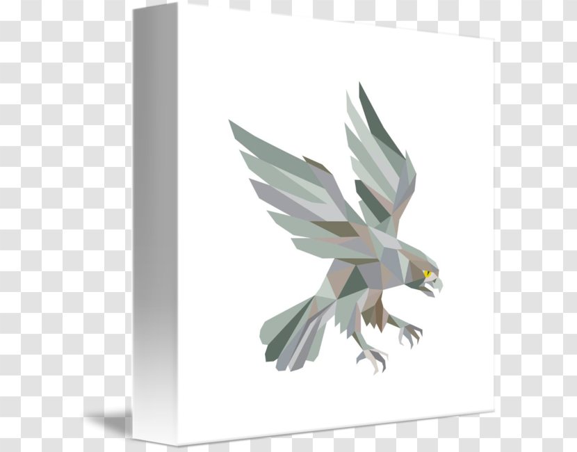 Low Poly Peregrine Falcon - Stock Photography Transparent PNG