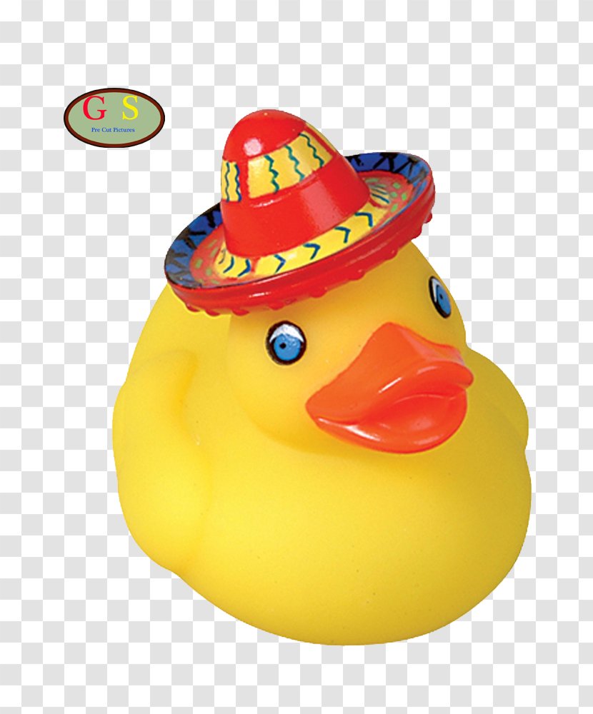 Rubber Duck Domestic Sombrero Natural - Cartoon Transparent PNG