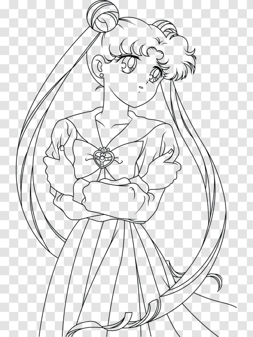 Sailor Moon Chibiusa Luna Line Art Drawing Transparent PNG