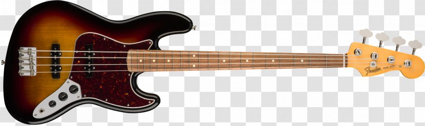 Fender Standard Jazz Bass Guitar Sunburst Precision - Cartoon Transparent PNG