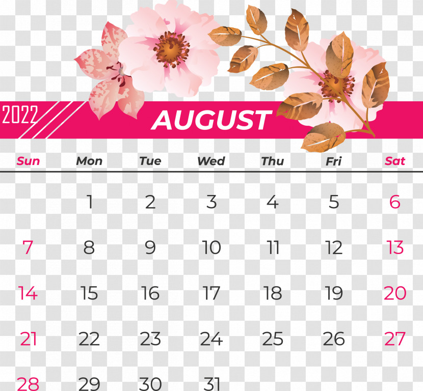 Calendar Line Font Petal Flower Transparent PNG