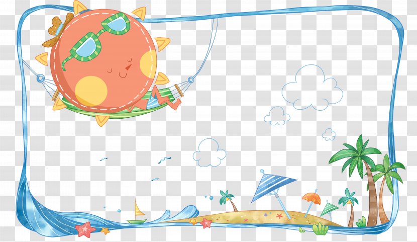 Cartoon Weather Illustration - Area - Sun Vacation Transparent PNG