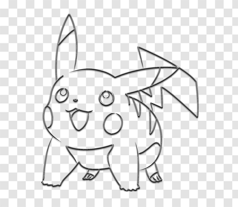 Pokemon Black & White Drawing And Pokémon Coloring Book - Tail - Picachu Transparent PNG