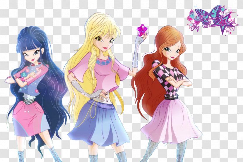 Bloom Stella Musa Tecna Flora - Silhouette - Winx Club Wow World Of Season 2 Transparent PNG