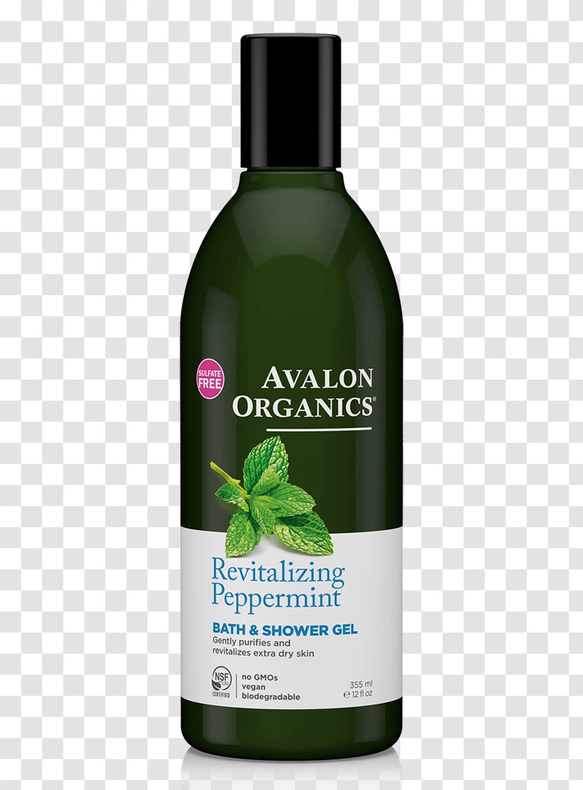 Avalon Organics Bath & Shower Gel Nourishing Lavender Shampoo Organic Peppermint - 350ml - And GelTea Tree Hair Transparent PNG