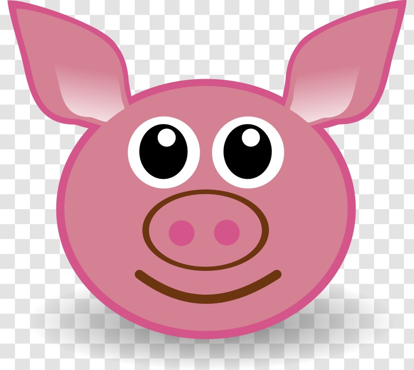 Pigs Ear Drawing Cartoon Clip Art - Silly Face Transparent PNG