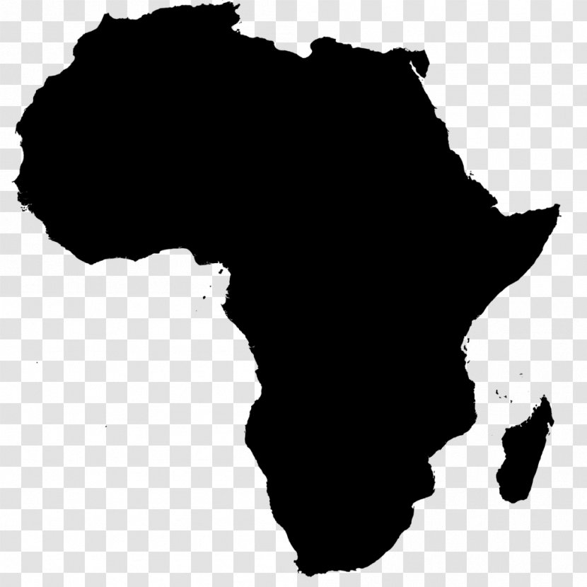 South Africa Blank Map Clip Art - Monochrome - Afro Transparent PNG