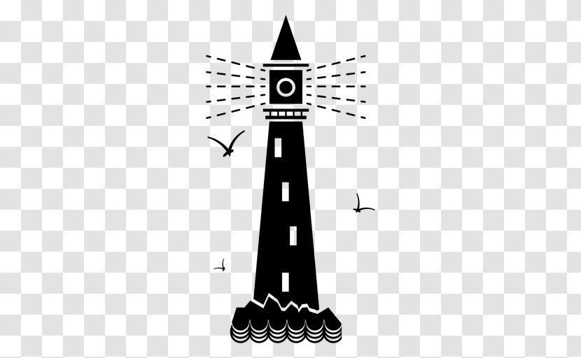 Drawing Pin - Logo - Clock Tower Blackandwhite Transparent PNG