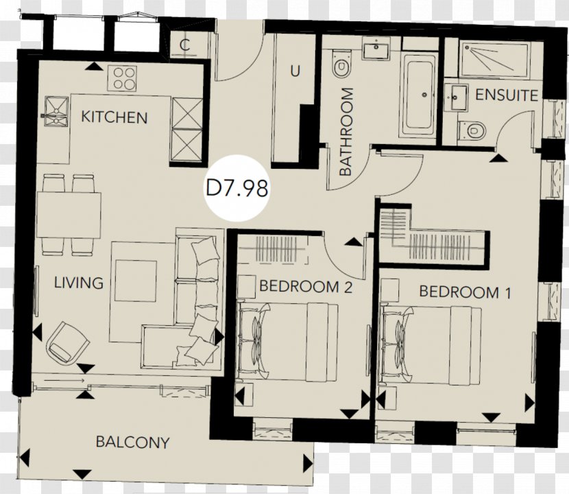 Floor Plan Architecture Property - Square Meter - Design Transparent PNG