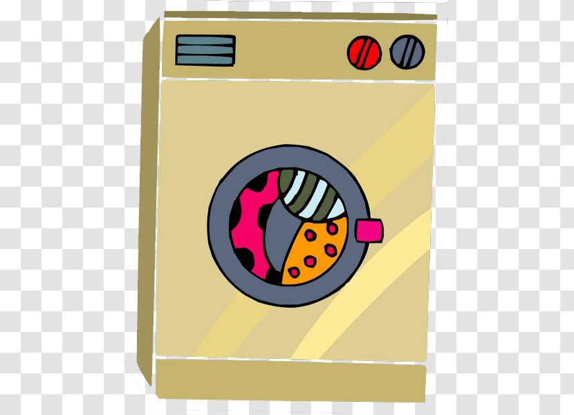 Washing Machine Cartoon Home Appliance - Designer Transparent PNG